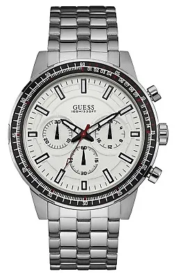 Guess Mens Quartz Watch Chronograph Display And Stainless Steel Strap W0801G1 • £108.99