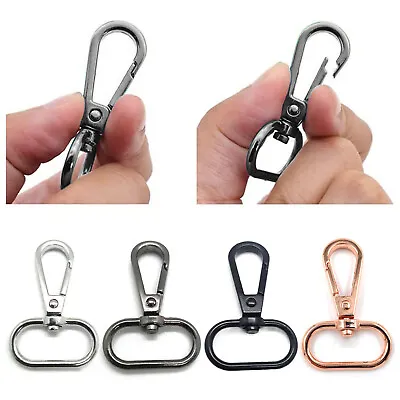 20 XSwivel Lobster Trigger Clasps With D Ring Keyring Hook For Keychain Bag 25mm • £5.39