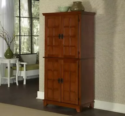 Tall Kitchen Pantry Solid Wood Food Storage Cabinet Hutch Cupboard Organizer New • $511.95