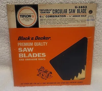 Vintage Black & Decker 6 1/2  Combination Circular Saw Blade New Old Sfock... • $14.95