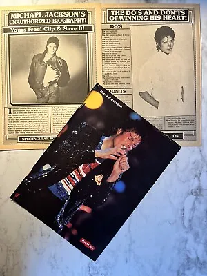 Michael Jackson Pinup & Clipping From 80’s Teen Magazine. • $5.50
