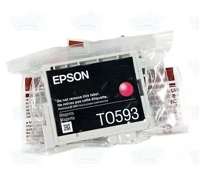 Genuine Epson T0593 Magenta Ink Cartridge 59 T059 T059320 Stylus Photo R2400 • $6.95