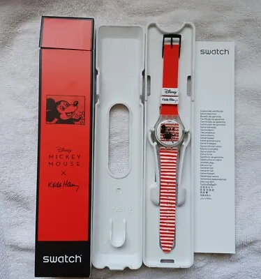 $149.99 • Buy NEW In Box Swatch × Keith Haring Disney Watch 2021 Collectable