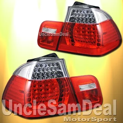 For 02-05 Bmw E46 3-series 4dr Sedan Red Clear Led Tail Lights Amber Led Signal • $179.99