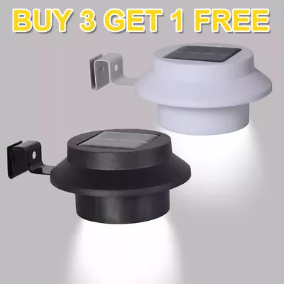 $7.69 • Buy 3 LED Solar Powered Gutter Light Outdoor/Garden/Yard/Wall/Fence/Pathway Lamp