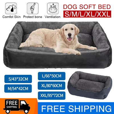 Extra Large Dog Bed Cat Pet Washable Cushion Puppy Mattress Soft Warm Calming • £13.99