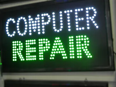LED Computer Repair Sign For Business Displays | Electronic Light Up Sign • $70