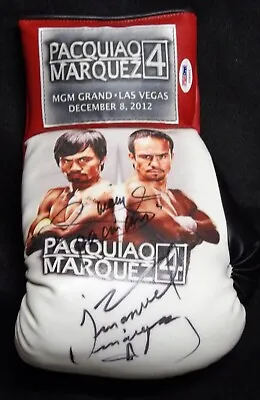 Manny Pacquiao And Juan Manuel Marquez Signed Boxing Glove PSA Authenticated • $399.99