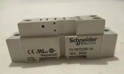 New Schneider Electric 70-781d5r-1a Relay Base Socket 16a 300v 5 Pin • $9.95