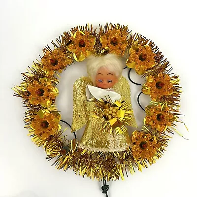 Vintage Christmas Kitsch Lighted Pixie Angel Tree Topper Ornament Wall Hanging • $29