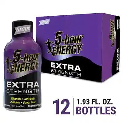 5 Hour Energy Shot Extra Strength Grape 12/Count - FREE SHIPPING!!! • $28