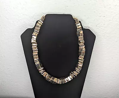 $34.99 • Buy Zara Necklace Gold Tone Silver Tone Collar Thick Modernist Statement Metallic