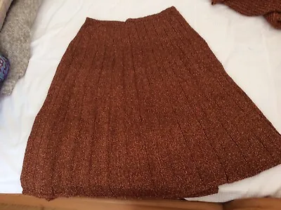 £45 • Buy Twilleys Goldfingering Metallic Knitted Skirt And Top Bronze