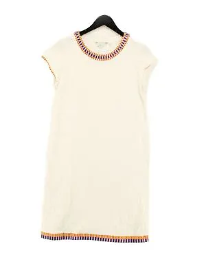 Boden Women's Midi Dress UK 12 White 100% Other T-Shirt Dress • £10.60