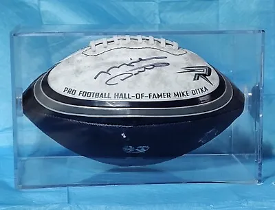 MIKE DITKA AUTOGRAPHED Chicago Rush AFL TEAM LOGO FOOTBALL  NFL Hall Of Famer  • $100