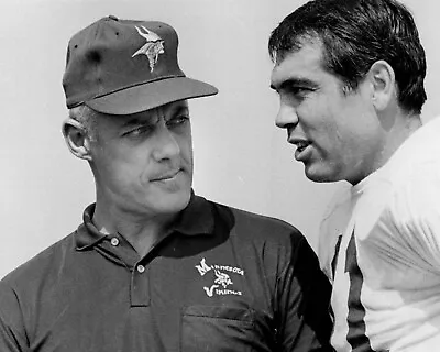 Bud Grant & Joe Kapp 8x10 Photo Minnesota Vikings Picture Nfl Football B/w • $4.99