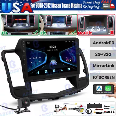 For 2008-2013 Nissan Teana Maxima Carplay Car Radio Android13 GPS FM Stereo DSP • $144.25
