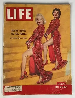 VTG Life Magazine May 25 1953 Vol 34 #21 Marilyn Monroe And Jane Russell Movie • $135