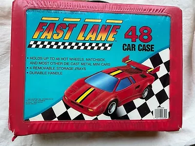 Fast Lane 48 Car Case Matchbox Cars 1990 With Trays And 11 Cars!!! • $24.99