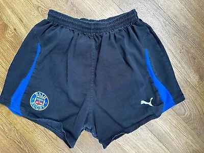 Bath Rugby Mens Shorts. Black With Blue Flash. Puma Brand. Size L • £12