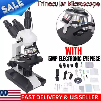 40X-5000X Student Biological Portable Compound Microscope W/ Electronic Eyepiece • $176.15