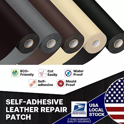 DIY Leather Repair Tape Self-Adhesive Patch For Car Seats Couch Leather Shoes • $7.99