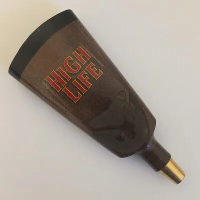 Vintage HIGH LIFE By Miller Solid Wood Tap Handle US-made C.1960—very Good Cond • $29.95