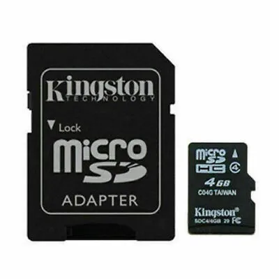 4GB Kingston Micro SD SDHC Memory Card Class 4 TF Card + SD Adapter • $4.47