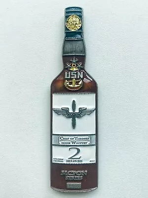 USN Navy 2nd MCPON Whittet Whiskey Bottle CPO Challenge Coin • $50