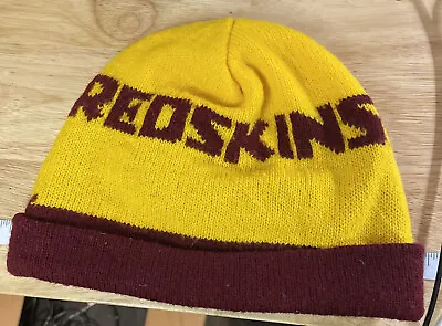 Vintage WASHINGTON REDSKINS Football Winter Hat Knit Beanie CAP 80s 90s • $20