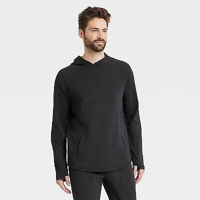 Men's Heavy Waffle Hooded Sweatshirt - All In Motion Black L • $14.99
