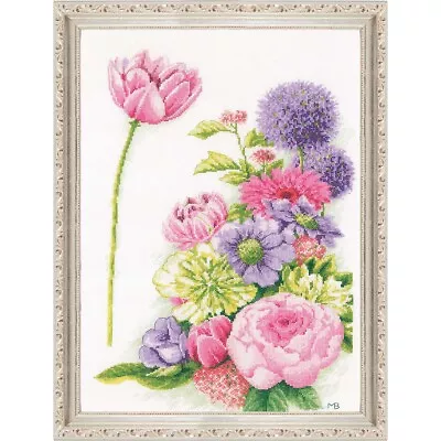 Vervaco® Floral Cotton Candy Counted Cross-Stitch Kit • $89.99