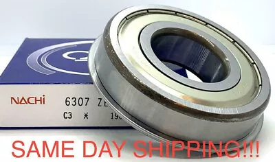 NACHI 6307 ZNR C3 Roller Bearing JAPAN One Shield Snap Ring (Timken 307KDG) • $31.29