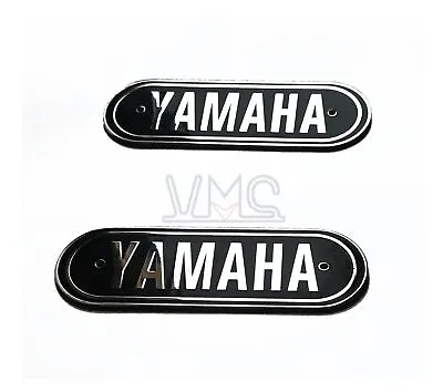 Early Yamaha Heavy Brass Customize Badge Set Small Fuel Tank Emblem • £68.02