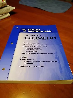 HOLT MCDOUGAL LARSON GEOMETRY: NOTETAKING GUIDE By Mcdougal Littel  • $9