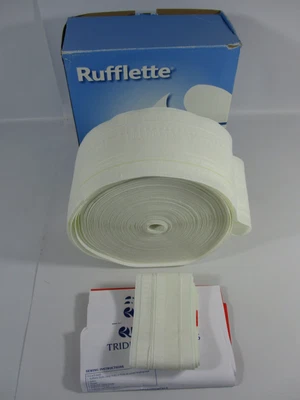 £85 • Buy 138MM Rufflette Deep Tridis White Extra Deep Pinch Pleat Curtain Tape 3040070