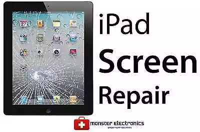 £29.99 • Buy Ipad 2 3 4 Repair Service Mini 1 + 2 Cracked Digitizer Glass Screen Replacement