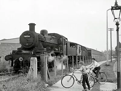 SILVERDALE KNUTTON RAILWAY STATION STAFFORD 1964 Loco; 78056 PHOTO 12 X 8 (A4) • £6.90