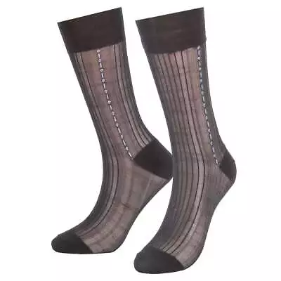 3 Pairs Men Mid-Calf Socks Breathable Stretchy Ultra-Thin Sheer Stockings US • $8.64