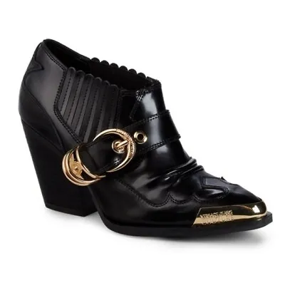 VERSACE JEANS COUTURE Leather Booties EU 35 4.5 5 Linea Fondo Camperos NEW $450 • $178