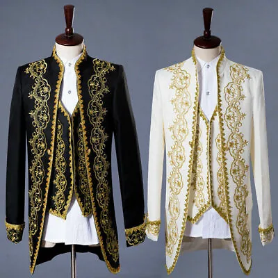 Medieval King Prince Cosplay Costume Men Jacket Shirt Party Clothes Full Set • $68.90