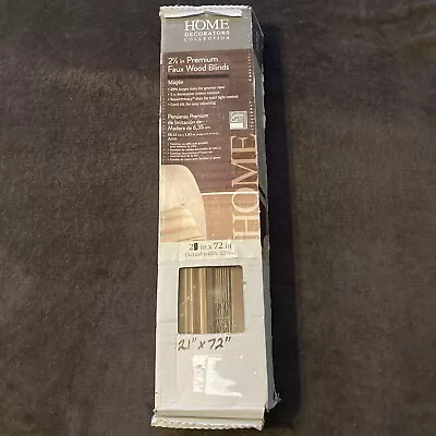 2-1/2” Premium Faux Wood Blinds 21”x72” Maple. More Colors And Sizes Available. • $3.37