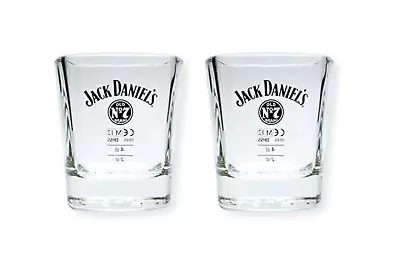 Jack Daniels Whiskey Square Tumbler Drinking Glass Calibrated X2 Gift Boxed • £15.99