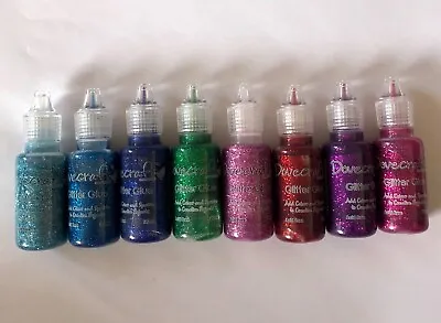 £1.25 • Buy Dovecraft Glitter Glue 12 Assorted Colours 20ml Bottle