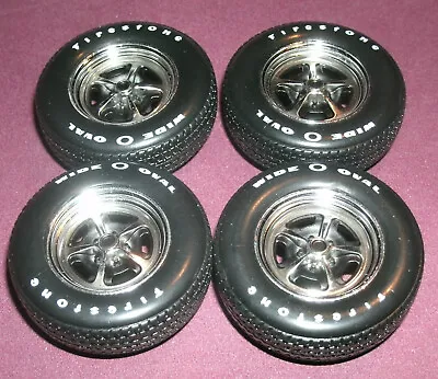 1/18 Scale Firestone Wide Oval Tires On 1970 Mustang Wheels - Maisto Model Parts • $21.99