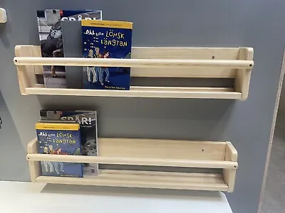 2 X IKEA FLISAT Wall Storage Solid Pine 70x9x16 Cm 002.907.78 • £46.90