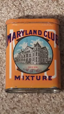 Maryland Club Pocket Tobacco Tin ~NICE ONE~ • $550