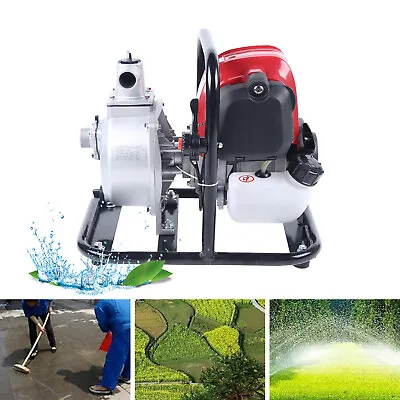 4 Stroke 1  38cc 1.2kw Gas-Powered Gasoline Water Pump Semi-Trash Water Transfer • $129.20