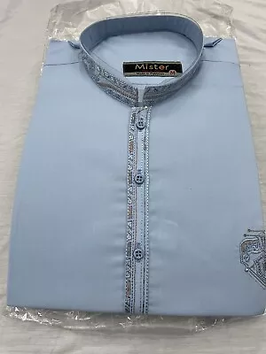 Mens Shalwar Kameez Kurta Trouser Mister Soft Nice Fabric Pak- Sky Blue - M • £24.99