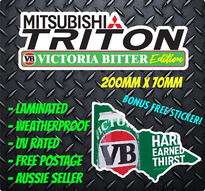 Mitsubishi Triton - VB Victoria Bitter Edition - Weatherproof - FREE STICKER • $7.95